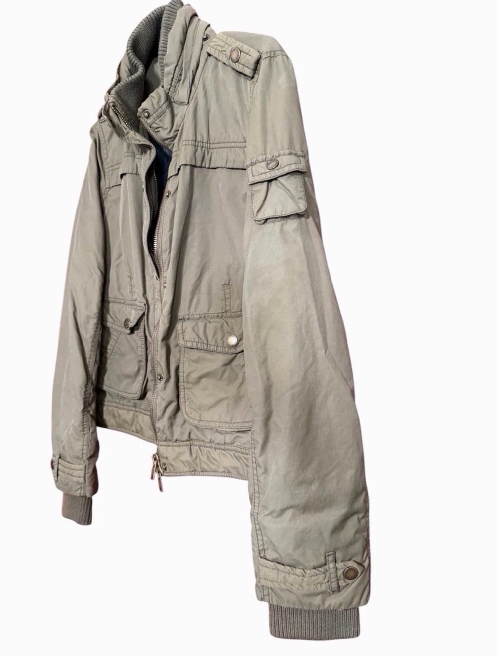 American Eagle Outfitters Olive Green Military Field Jacket